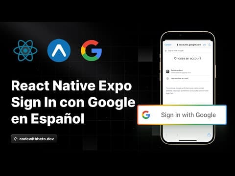 Sign In with Google | React Native Expo Tutorial thumbnail