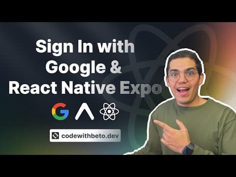Sign In with Google | React Native Expo | Tutorial 2023 thumbnail