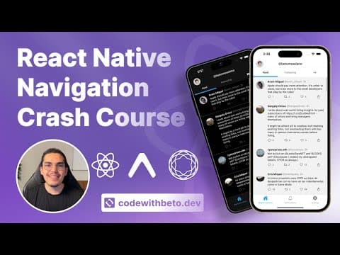 React Navigation Tutorial for Beginners - Complex Navigation Flows with React Native thumbnail