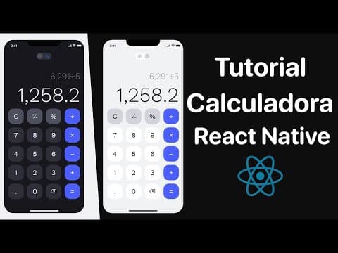 React Native Calculator with Dark Mode | Beginner Tutorial 2022 thumbnail
