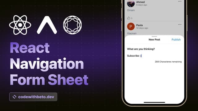 React Navigation Form Sheet thumbnail
