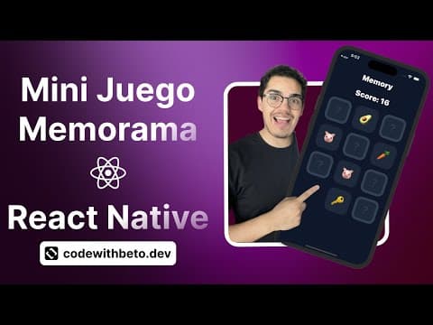 React Native Memory Match App | Beginner Tutorial thumbnail