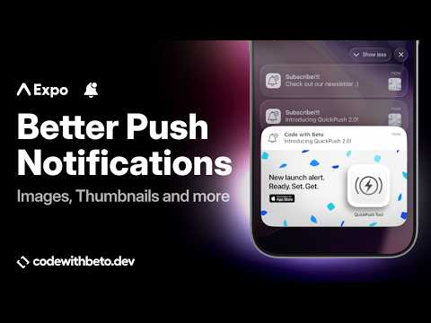 How to Add Rich Push Notifications in Expo (iOS Images) thumbnail
